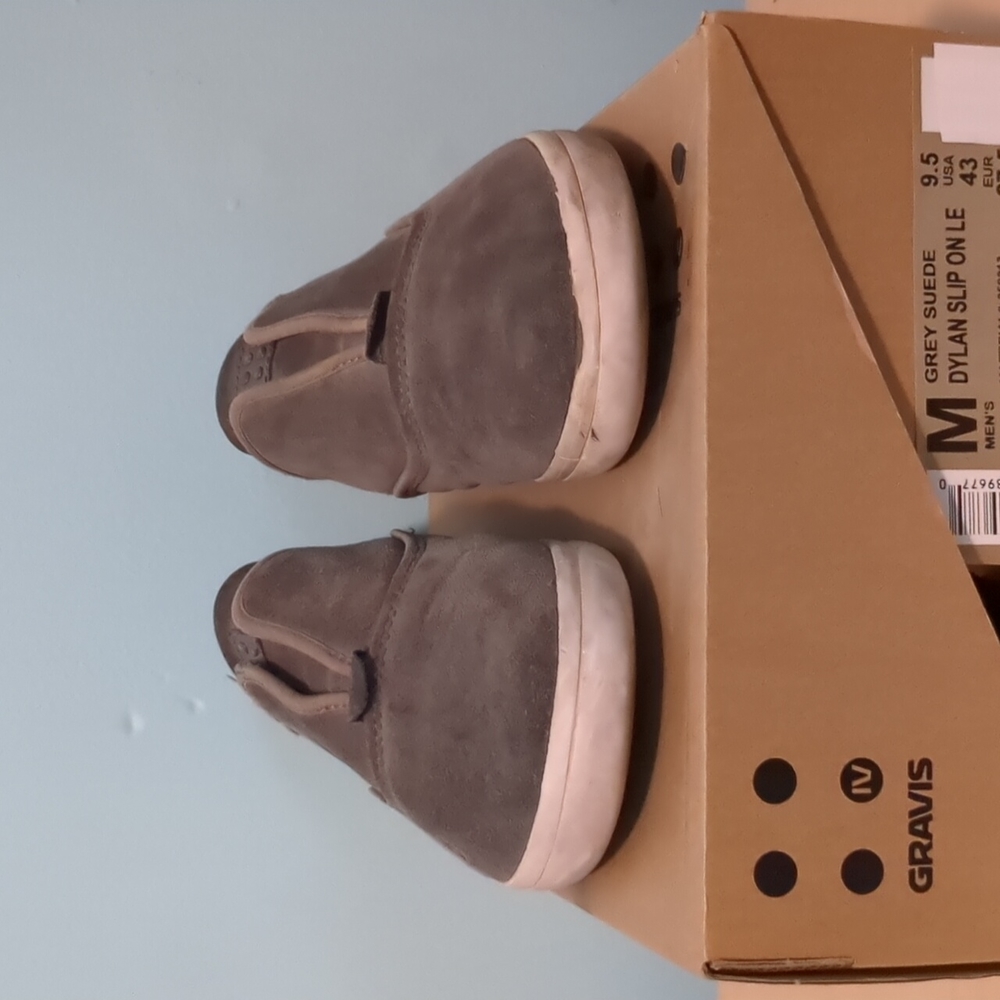 Dylan Rieder - Grey Suede Dlyan Slip ON LE Gravis